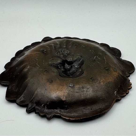 Vintage K & O Native American  Indian Chief Head  Pin Tray Ash Tray Metal - Picture 6 of 8